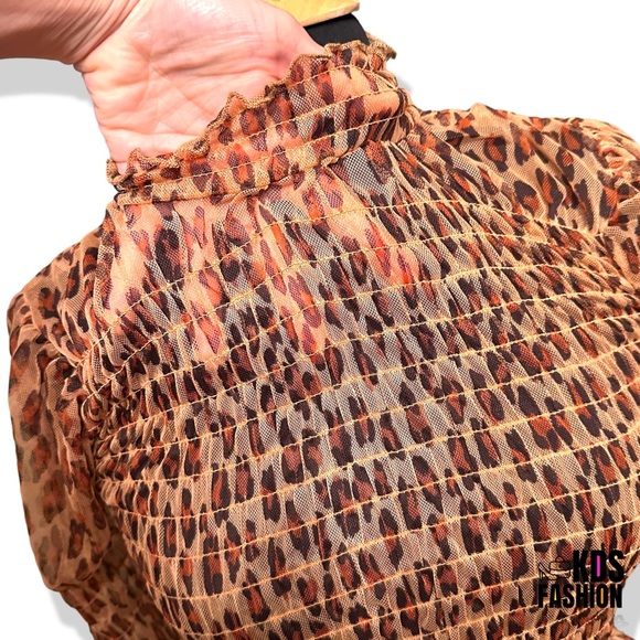 Free People Sheer “Hello There” Cleopard Combo Top SM - Picture 13 of 13